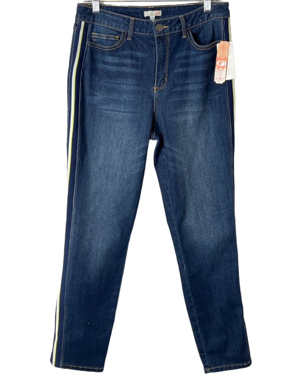 GB Girls 13 High Rise Skinny Jeans Blue Stretch Denim Side Stripe NWT